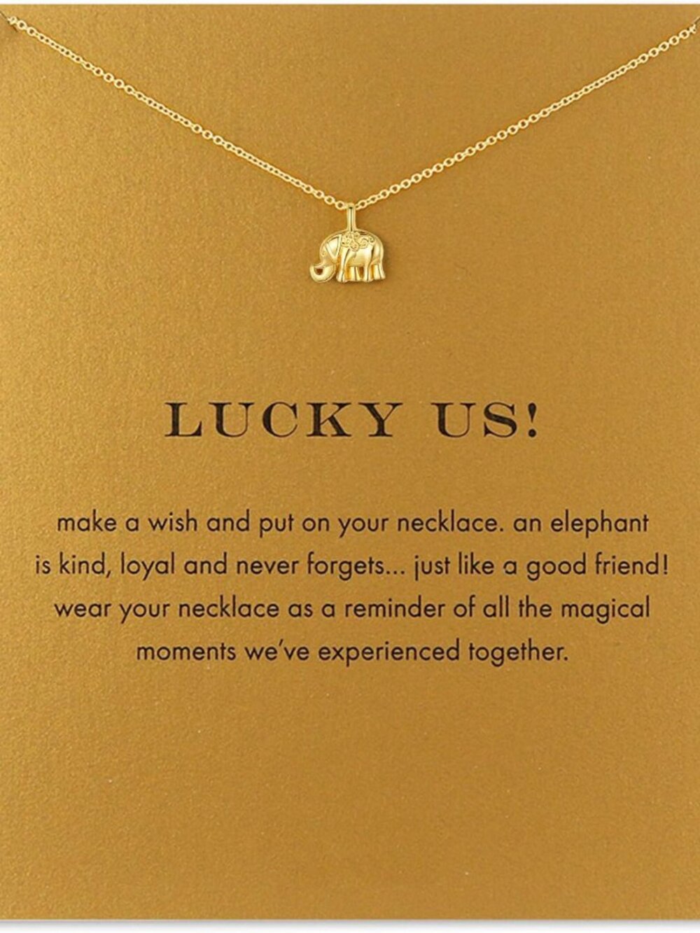 Friendship Anchor Compass Necklace Good Luck Elephant Pendant Chain Necklace wit